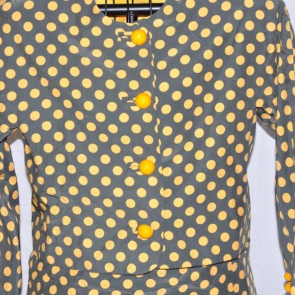 DAVID HAYES 100% Silk 2-piece Polka Dot Skirt Suit - Picture 3 of 8